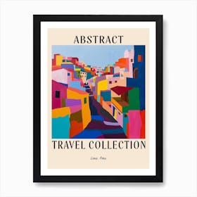 Abstract Travel Collection Poster Lima Peru 2 Art Print