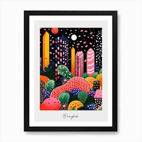 Poster Of Bangkok, Illustration In The Style Of Pop Art 4 Art Print