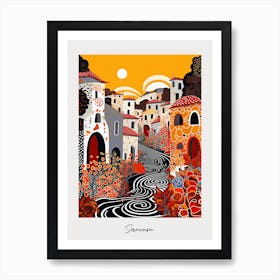 Poster Of Siracusa, Italy, Illustration In The Style Of Pop Art 2 Art Print