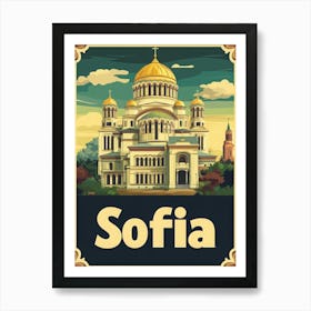 Aihrgdesign A Vintage Travel Poster Of Sofia 3 Affiche