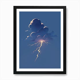 Lightning Cloud Art Print