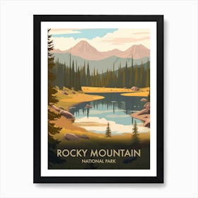 Rocky Mountain National Park Vintage Travel Poster 1 Art Print