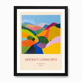 Colourful Abstract The Peak District England 2 Poster Art Print