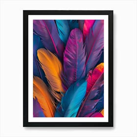 Colorful Feathers 11 Art Print