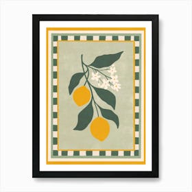 Lemons On A Branch Art Print