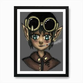 Steampunk Elf Art Print