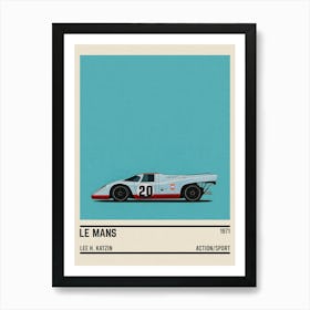 Le Mans Car Movie Art Print