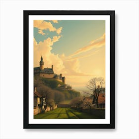 Castle On A Hill 1 Art Print