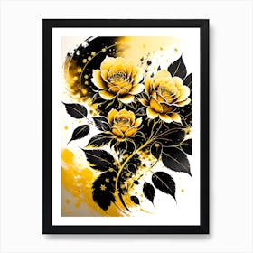 Yellow Roses 3 Art Print