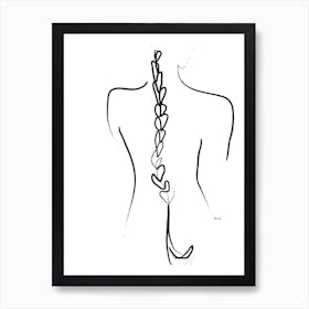 Mia's plait Art Print