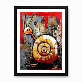 Snail Basquiat style Art Print