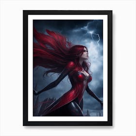 Red Haired Woman Art Print