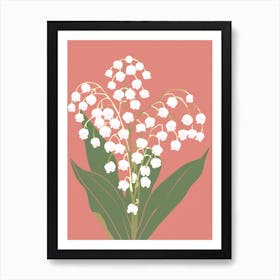 Lilies Of The Valley Flower Big Bold Illustration 4 Art Print