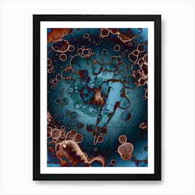 Alcohol Ink Blue Ocean Art Print