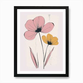 Davao Flower Market Boho Minimalist Style Art Print