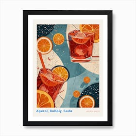 Art Deco Aperol Spirtz 3 Poster Art Print