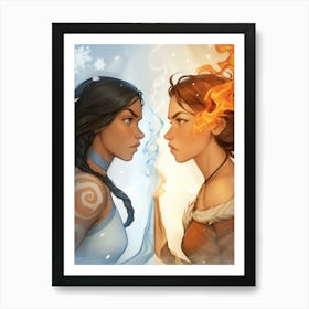 Snow and Flame Art Print