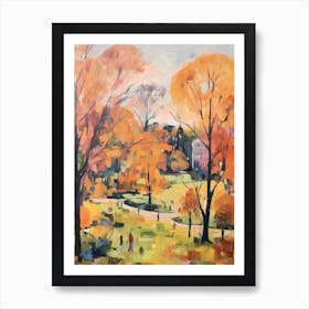 Autumn City Park Painting Victoria Park London 1 Art Print