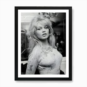 Actress Brigitte Bardot Pictured After Arriving In London April 1959 Art Print