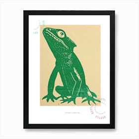 Green Fischers Chameleon Bold Block 1 Poster Art Print