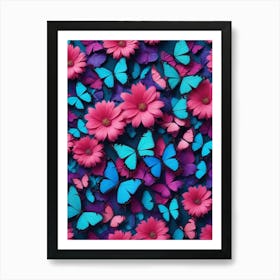 Butterfly Wallpaper Art Print