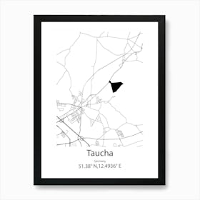 Taucha,Germany Minimalist Map Poster