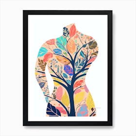 Body Positive Tree Torso Art Print