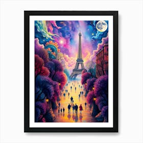 Paris At Night 2 Art Print