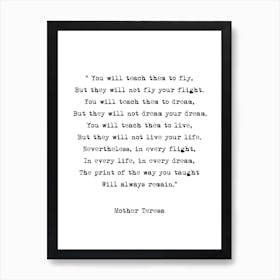 Dream   Mother Theresa Quote Art Print