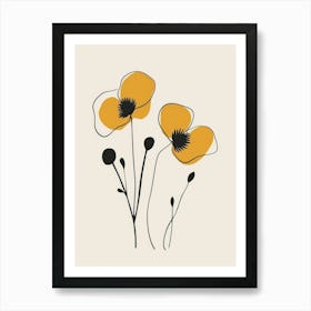 Yellow Poppies 6 Art Print