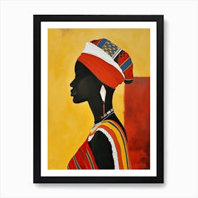 African Woman 12, Boho Art Print