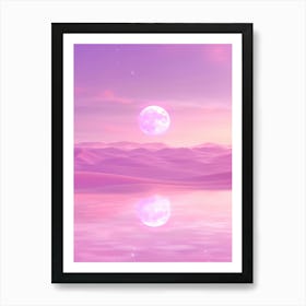 Pink Landscape Wallpaper Art Print