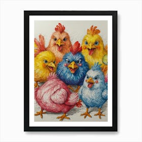 Chickens Art Print