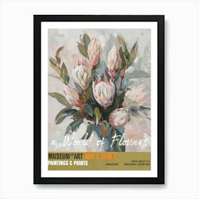 A World Of Flowers, Van Gogh Exhibition Protea 1 Art Print