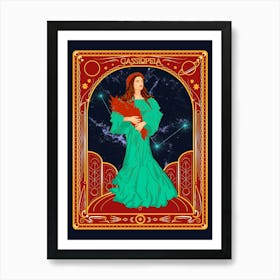 Cassiopeia, PLANET, CONSTELLATION, SPACE, CARD, COLLECTION Art Print