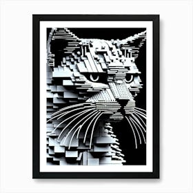 Lego Cat 1 Art Print