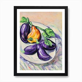 Eggplant Fauvist vegetable Art Print