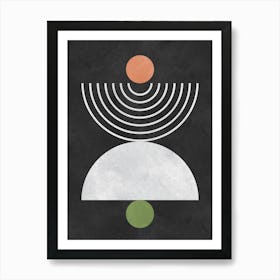 Watercolor circles 16 Art Print