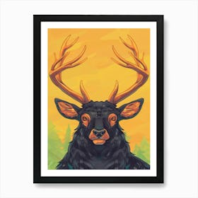 Deer Illustration 7 Affiche