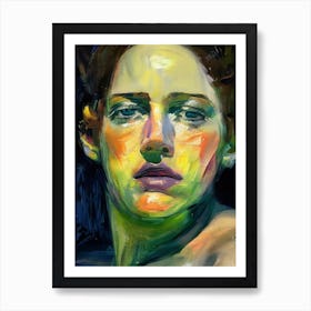 Portrait In Bright Colors  Art Print