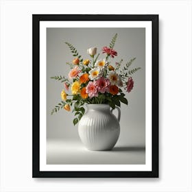 Bouquet Of Flowers In A Vase Art Print