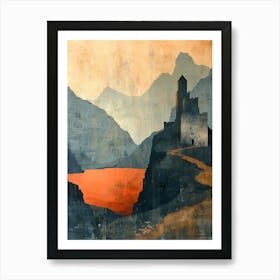 Castle In The Mountains Art Print