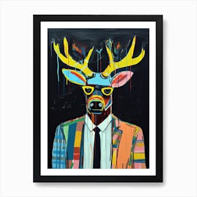 Disco Deer Art Print