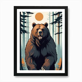 Bear In The Woods 1 Art Print