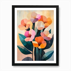 Abstract Flowers 2 Art Print