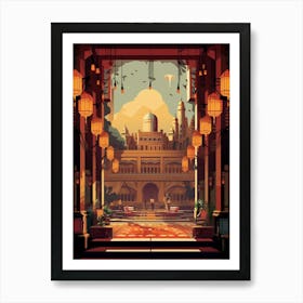Grand Bazaar Kapal Modern Pixel Art 4 Art Print