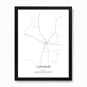 Lahstedt,Germany Minimalist Map Poster