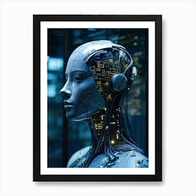 Abstract Depiction Of A Head Illustrating The Concept Of Security Intertwined With Innovation And C 2 1 Art Print