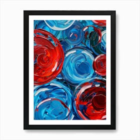 Red, Blue, And White Art Print