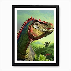 Iguanodon Illustration Dinosaur Art Print